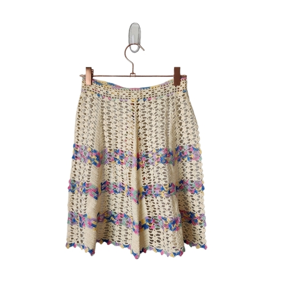 CROCHET x VINTAGE waist apron‎ cottagecore boho chic - Picture 1 of 6
